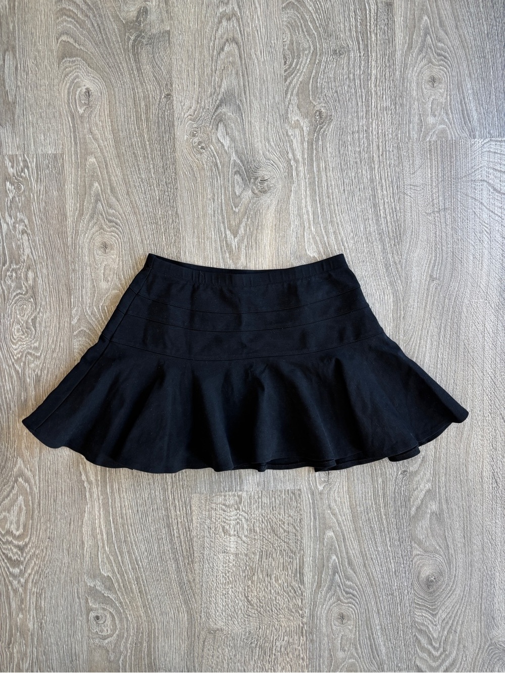 Vintage Costa Blanca Black Tiered Mini Skirt